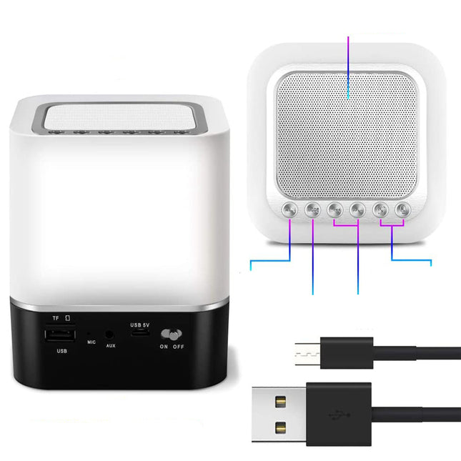 Lampka nocna z głośnikiem Bluetooth i budzikiem