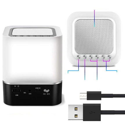 Lampka nocna z głośnikiem Bluetooth i budzikiem