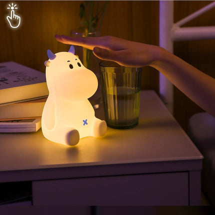 Silikonowa lampka krówka z regulacją światła