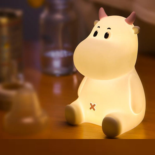 Silikonowa lampka krówka z regulacją światła